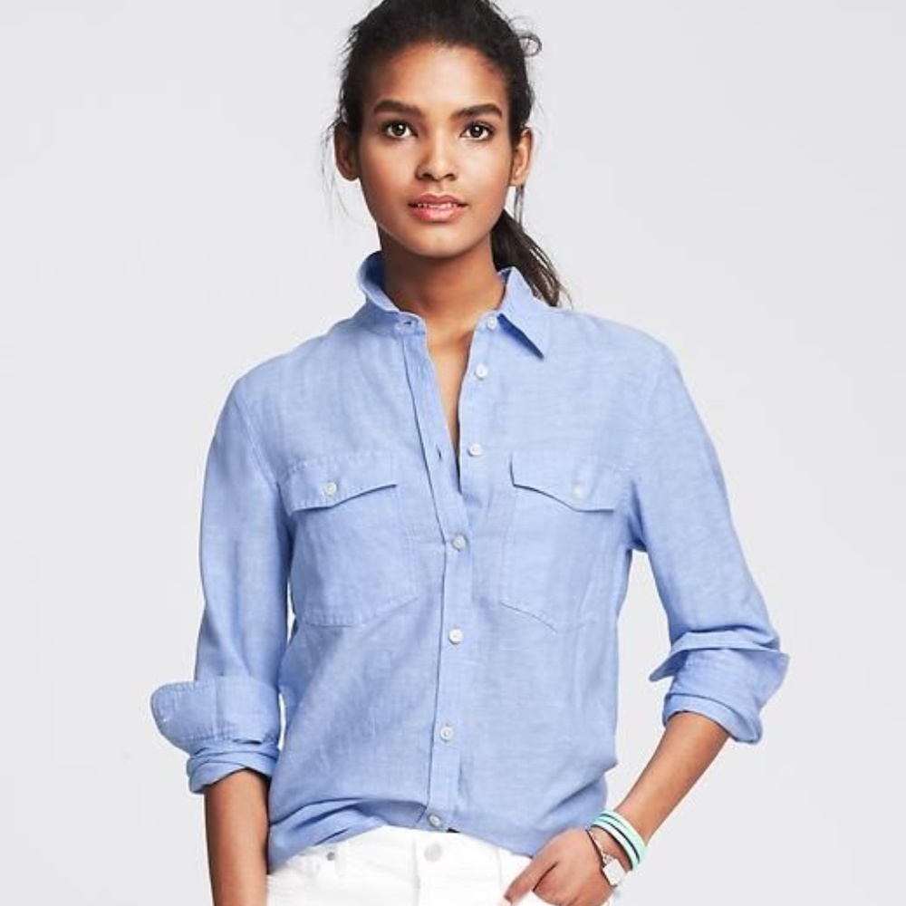 Banana Republic Soft-Wash Linen Cotton Shirt